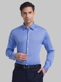 Men Solid Formal Blue Shirt